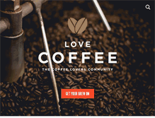 Tablet Screenshot of lovecoffee.com